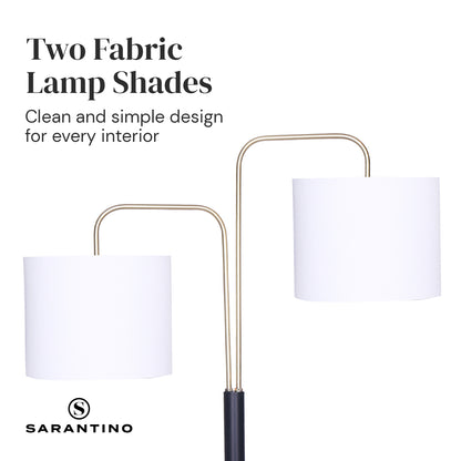Black/Brass Finish Reading Light  Electric Table Lamp