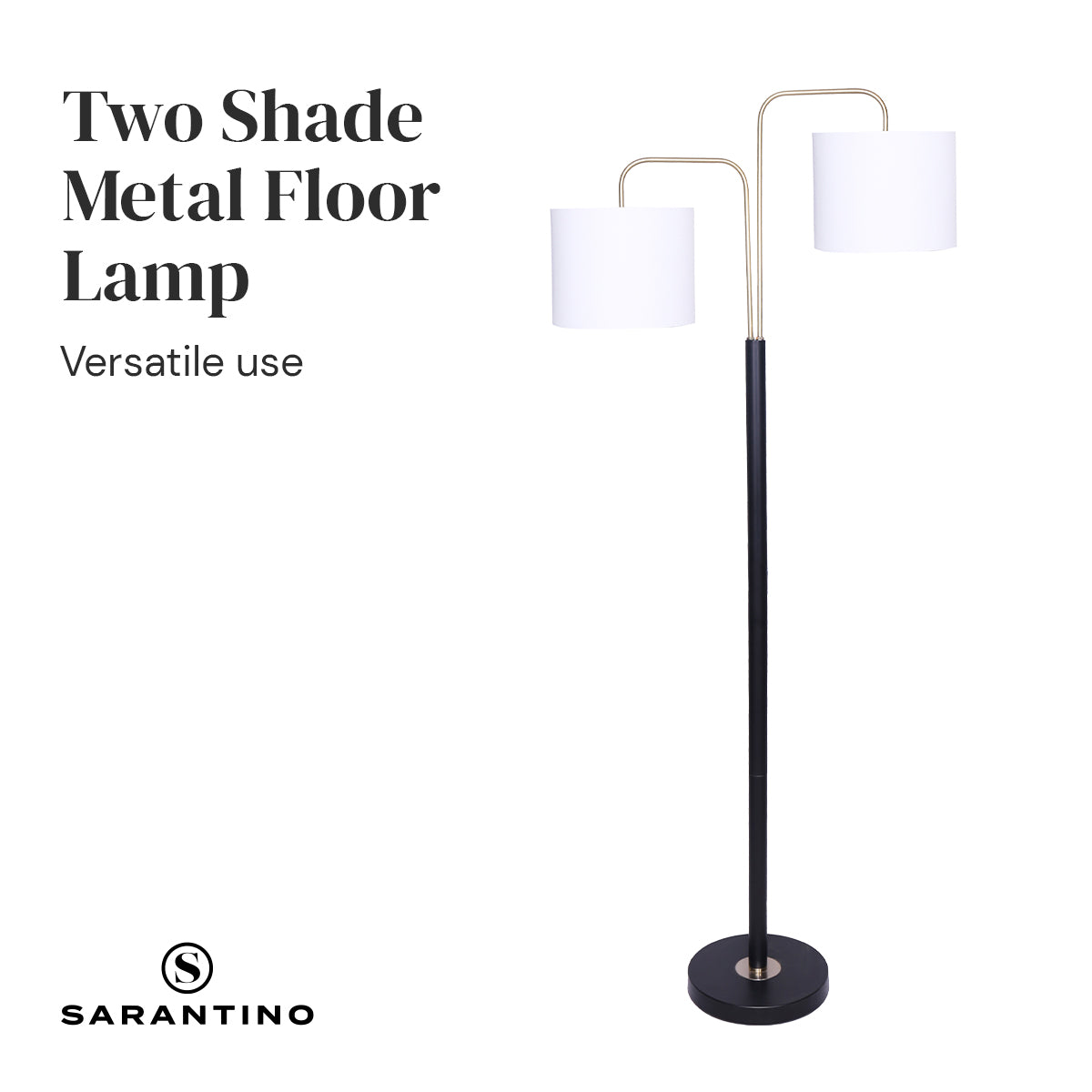 Black/Brass Finish Reading Light  Electric Table Lamp