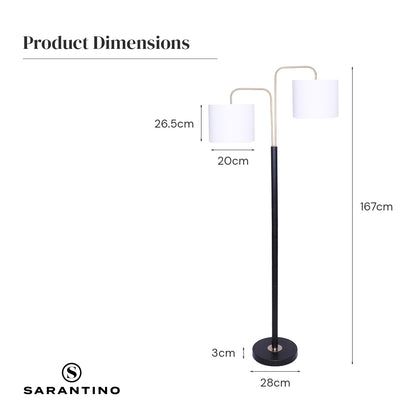 Black/Brass Finish Reading Light  Electric Table Lamp