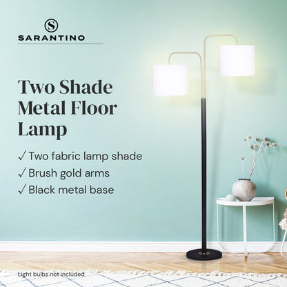 Black/Brass Finish Reading Light  Electric Table Lamp