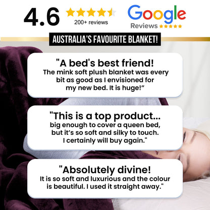 Laura Hill 600-GSM Mink Blanket Queen Size Double-Sided Soft Plush Bed Faux Throw Rug 220 X 240cm Sage
