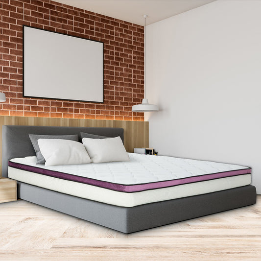 Laura Hill King Mattress Visco Cool Gel Infused Memory Foam Euro Top Pocket Spring 30cm - Furniture > Mattresses >