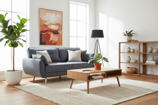 3 Seater Modular Linen Fabric Sofa Bed Couch Futon Suite - Dark Grey