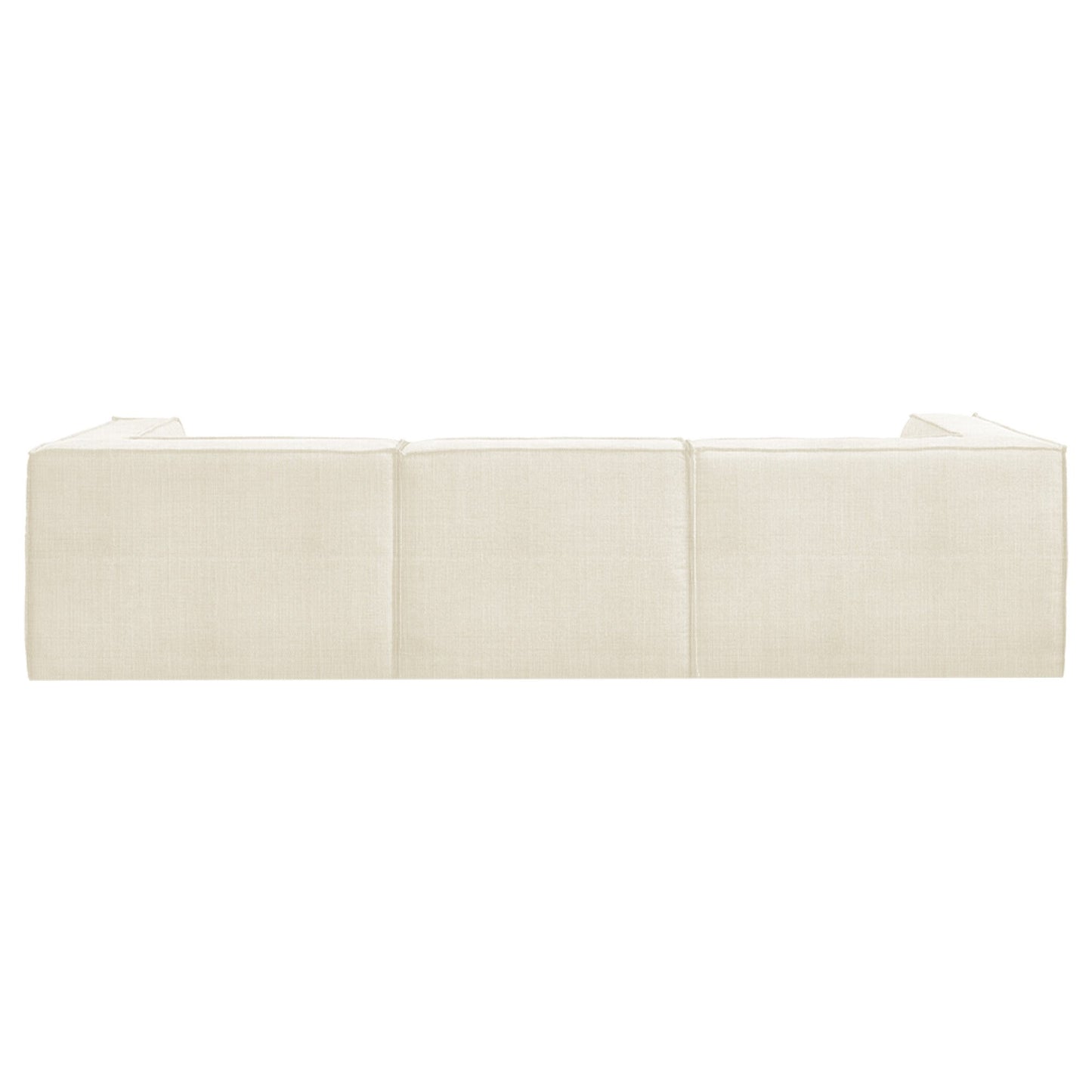 Sarantino Novi 3-Seater Modular Sofa with Ottoman in Cream Non-Slip Bottom Lounge - Furniture > Sofas > Sofas & Sofa