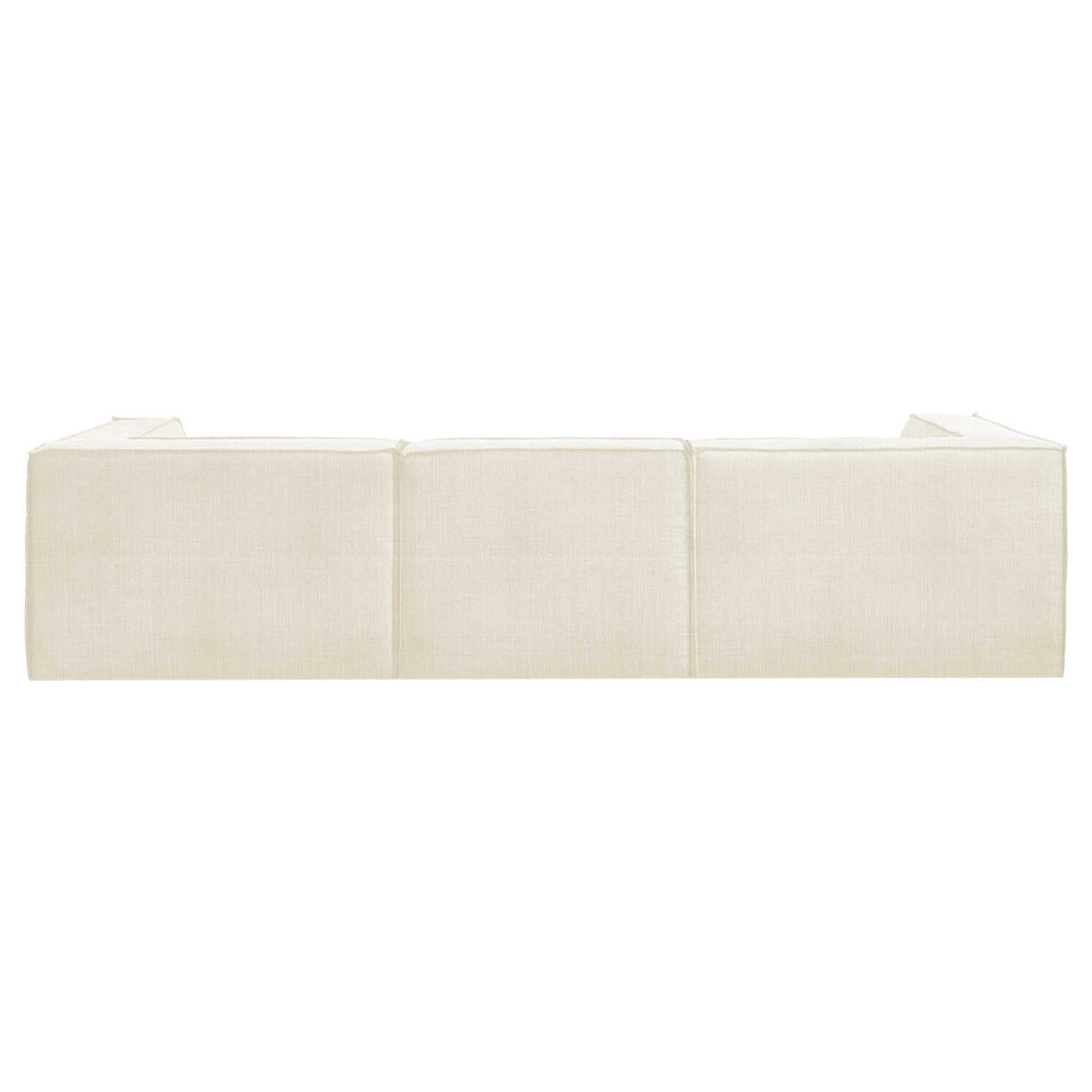 Sarantino Novi 3-Seater Modular Sofa with Ottoman in Cream Non-Slip Bottom Lounge - Furniture > Sofas > Sofas & Sofa