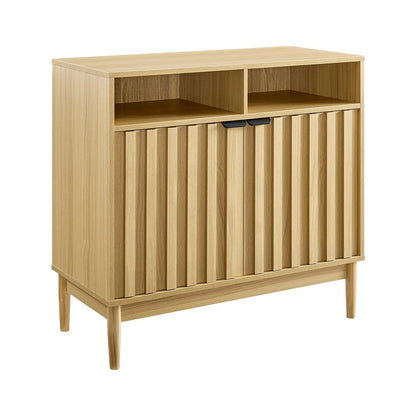 Sarantino Eleni 2-Door Sideboard Buffet Hallway Cabinet Storage Console Cupboard in Natural