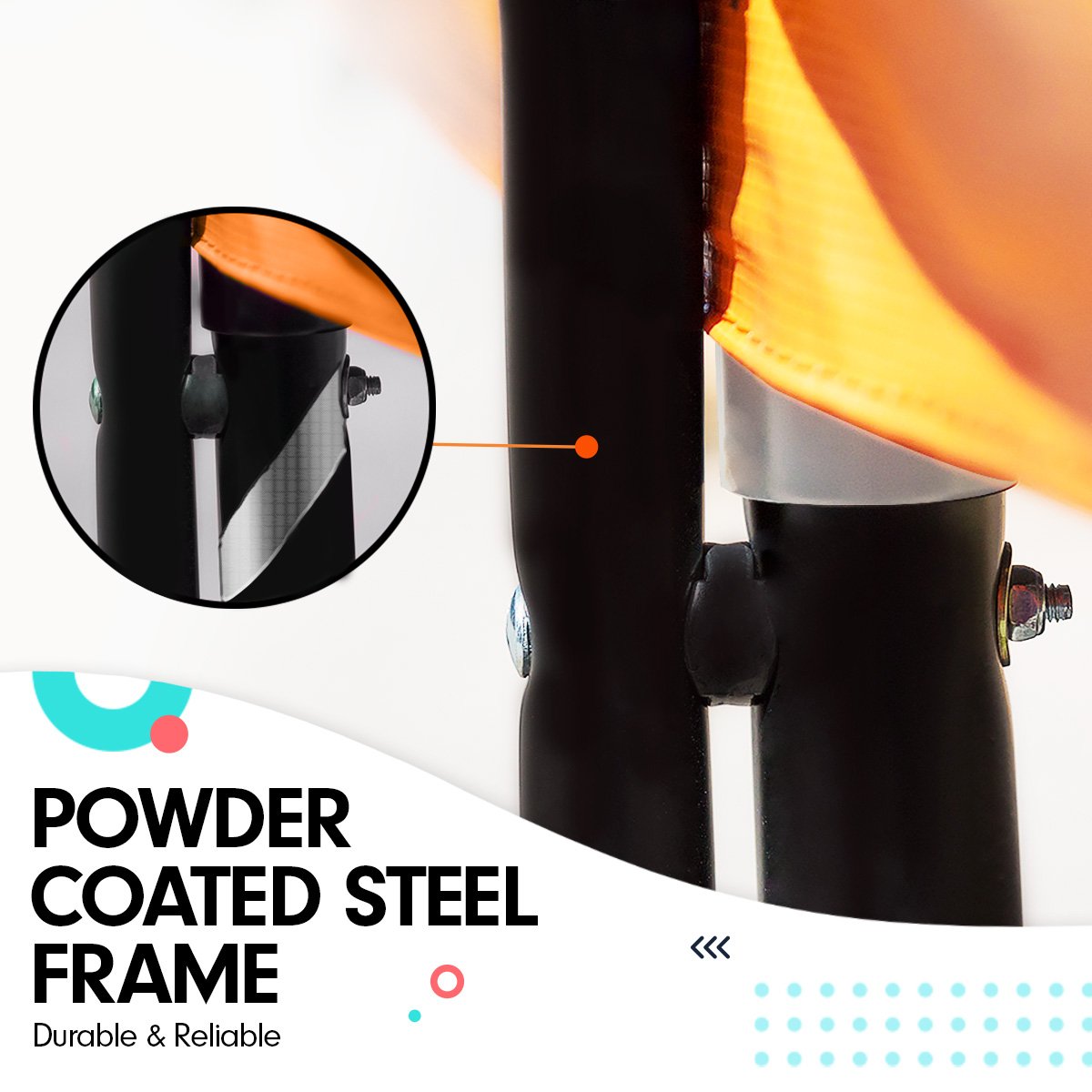 Kahuna 10ft Trampoline Twister Springless Safety Net Pad Mat with Basketball Set Orange - Sports & Fitness >