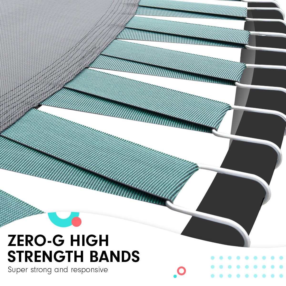 Kahuna Twister 14ft Springless Trampoline Outdoor Kids Safety Net Pad Mat with Basketball Set - Sports & Fitness >