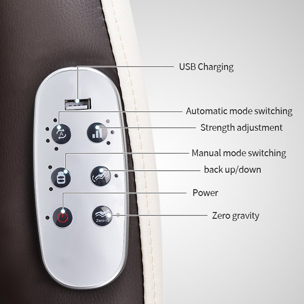 Foldable Electric Massage Chair Zero Gravity Chairs Recliner Full Body Bluetooth Speaker USB Charge Back Neck Furniture