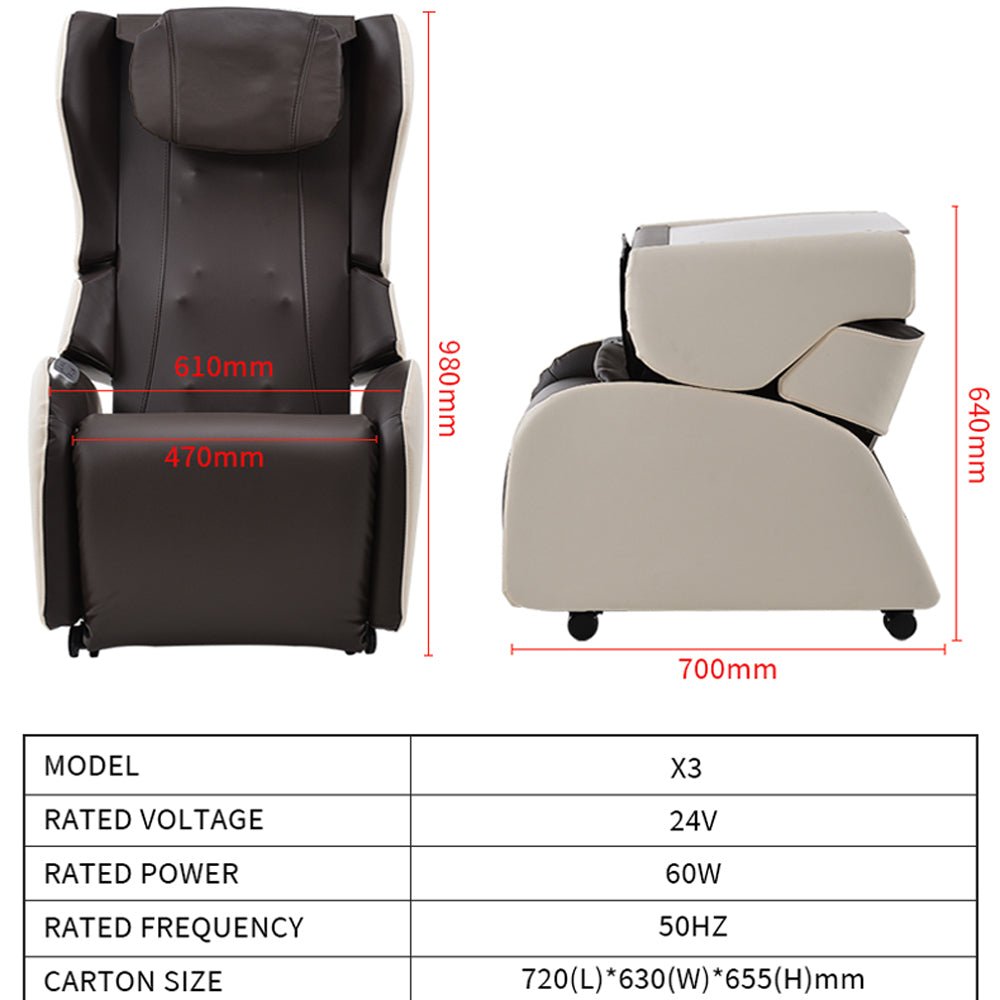 Foldable Electric Massage Chair Zero Gravity Chairs Recliner Full Body Bluetooth Speaker USB Charge Back Neck Furniture