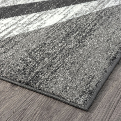 Adore Geometric Textural Rug - Grey - 160x230 - Home & Garden > Rugs > Floor Rugs