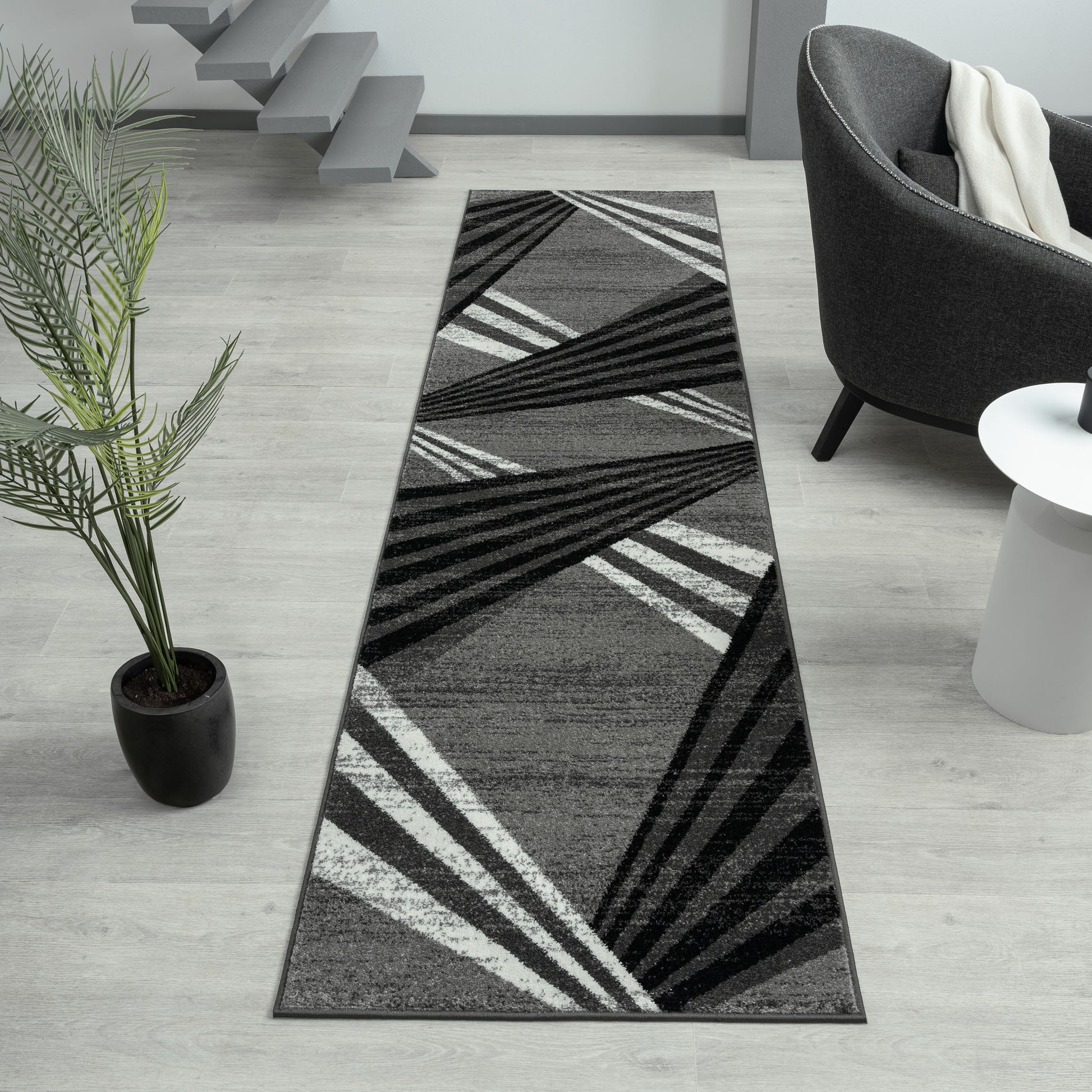 Adore Geometric Textural Rug - Grey - 160x230 - Home & Garden > Rugs > Floor Rugs