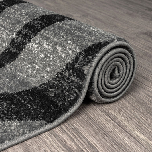 Adore Geometric Textural Rug - Grey - 160x230 - Home & Garden > Rugs > Floor Rugs