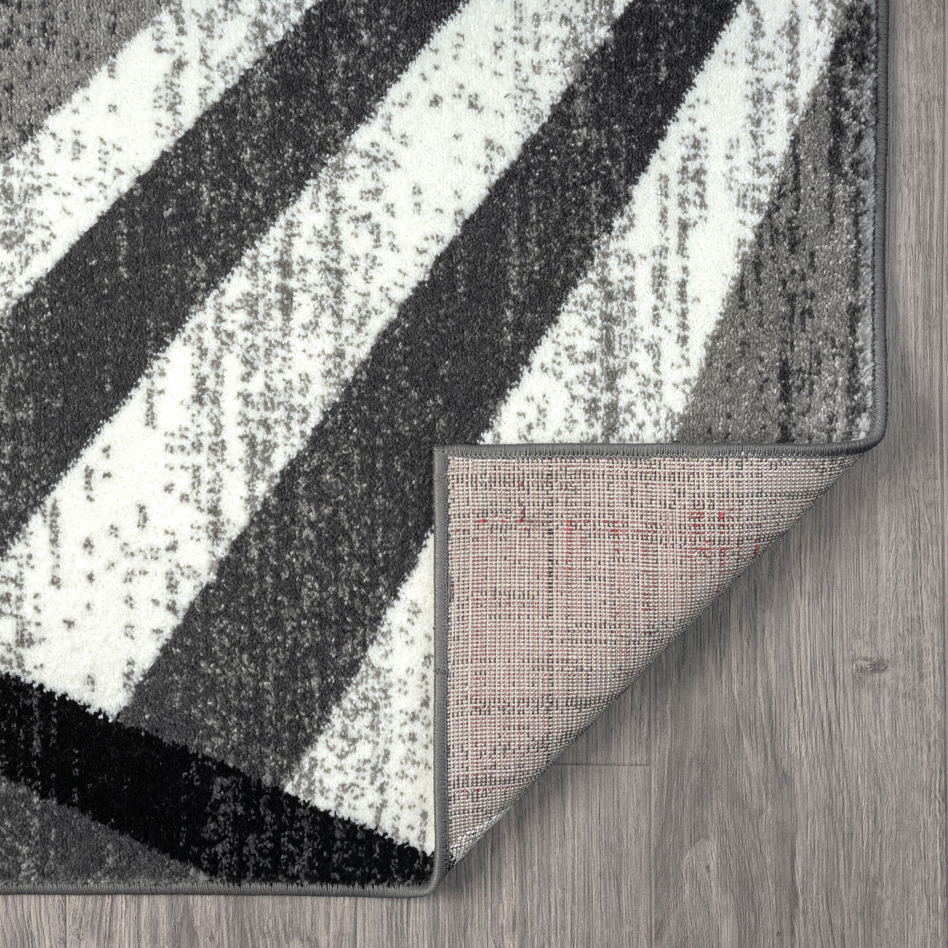 Adore Geometric Textural Rug - Grey - 160x230 - Home & Garden > Rugs > Floor Rugs