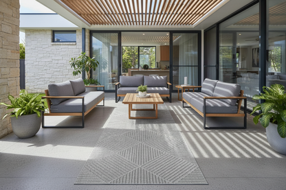 Alpha Outdoor Rug - Light Grey - 160x230