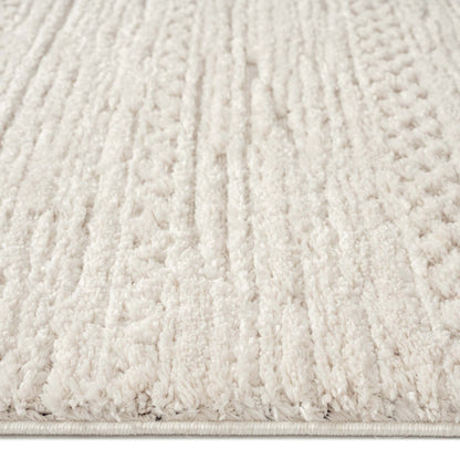 Addie Soft Pile Rug - Ivory - 160x230 - Home & Garden > Rugs > Floor Rugs
