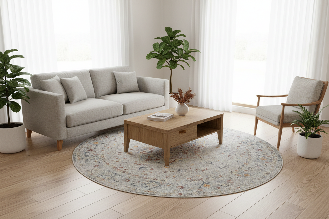 Ornate Persian Vintage Rug - Cream - 160x230