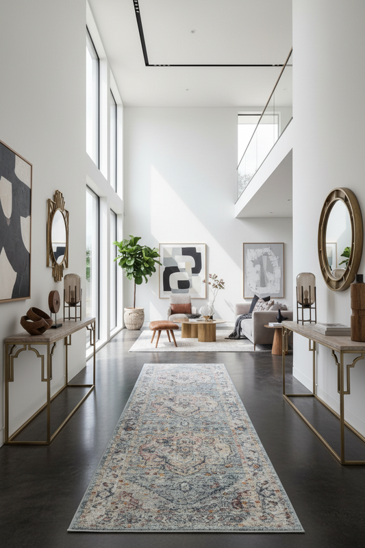 Ornate Persian Vintage Rug - Blue - 160x230