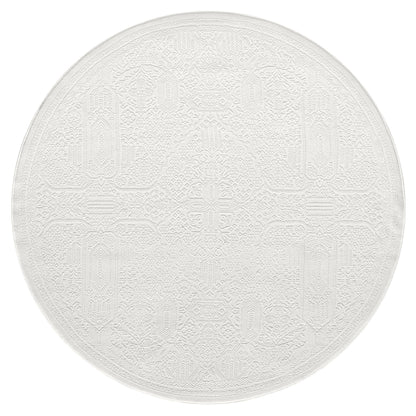 Grande Jacquard Rug - Ivory - 200x200 - Home & Garden > Rugs > Floor Rugs