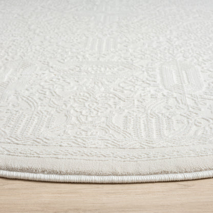 Grande Jacquard Rug - Ivory - 200x200 - Home & Garden > Rugs > Floor Rugs