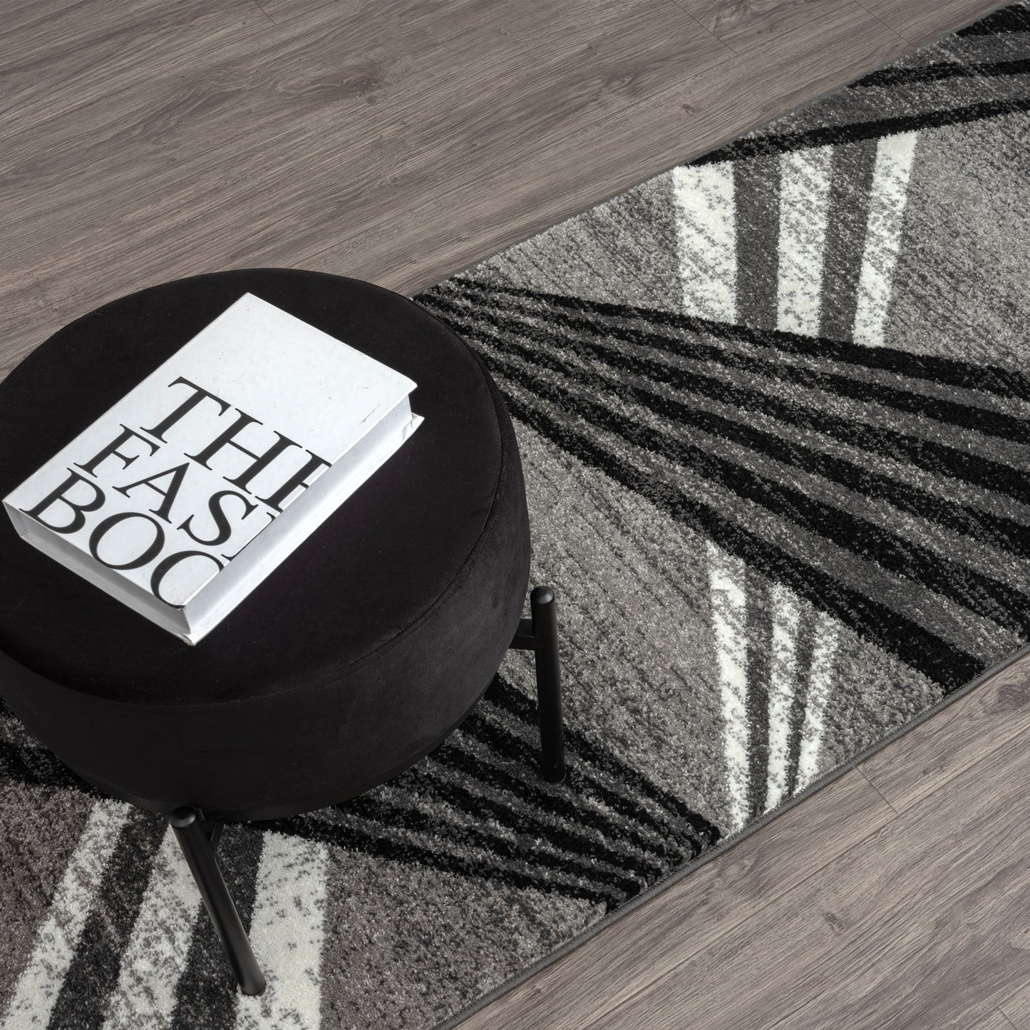 Adore Geometric Textural Rug - Grey - 200x290 - Home & Garden > Rugs > Floor Rugs