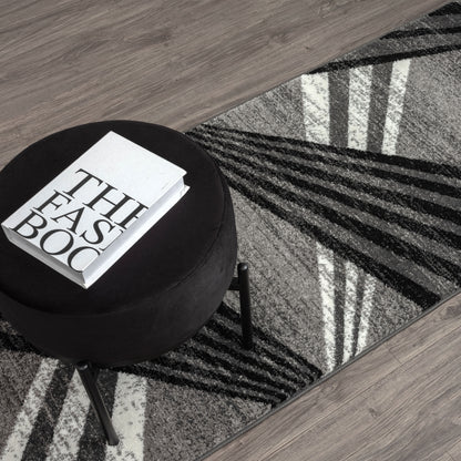 Adore Geometric Textural Rug - Grey - 200x290 - Home & Garden > Rugs > Floor Rugs