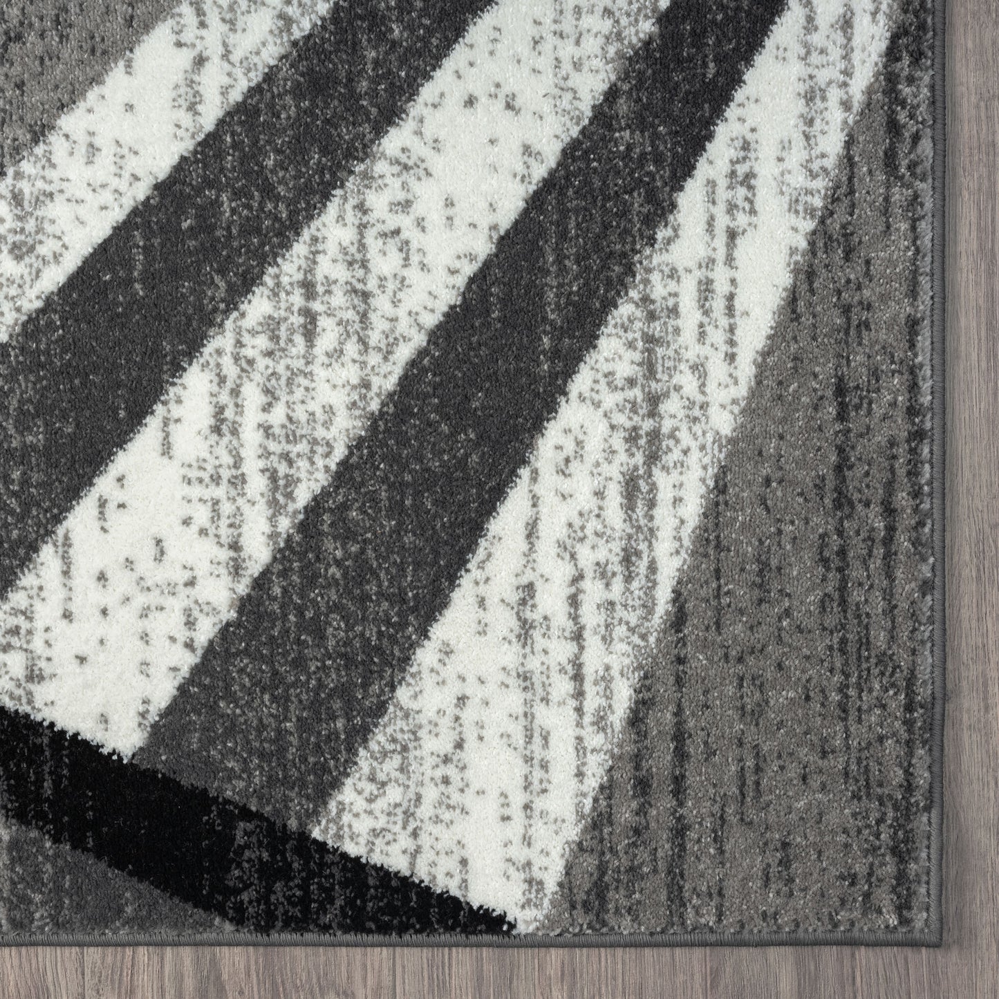 Adore Geometric Textural Rug - Grey - 200x290 - Home & Garden > Rugs > Floor Rugs