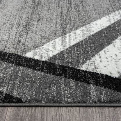 Adore Geometric Textural Rug - Grey - 200x290 - Home & Garden > Rugs > Floor Rugs