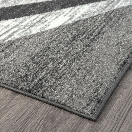 Adore Geometric Textural Rug - Grey - 240x240 - Home & Garden > Rugs > Floor Rugs