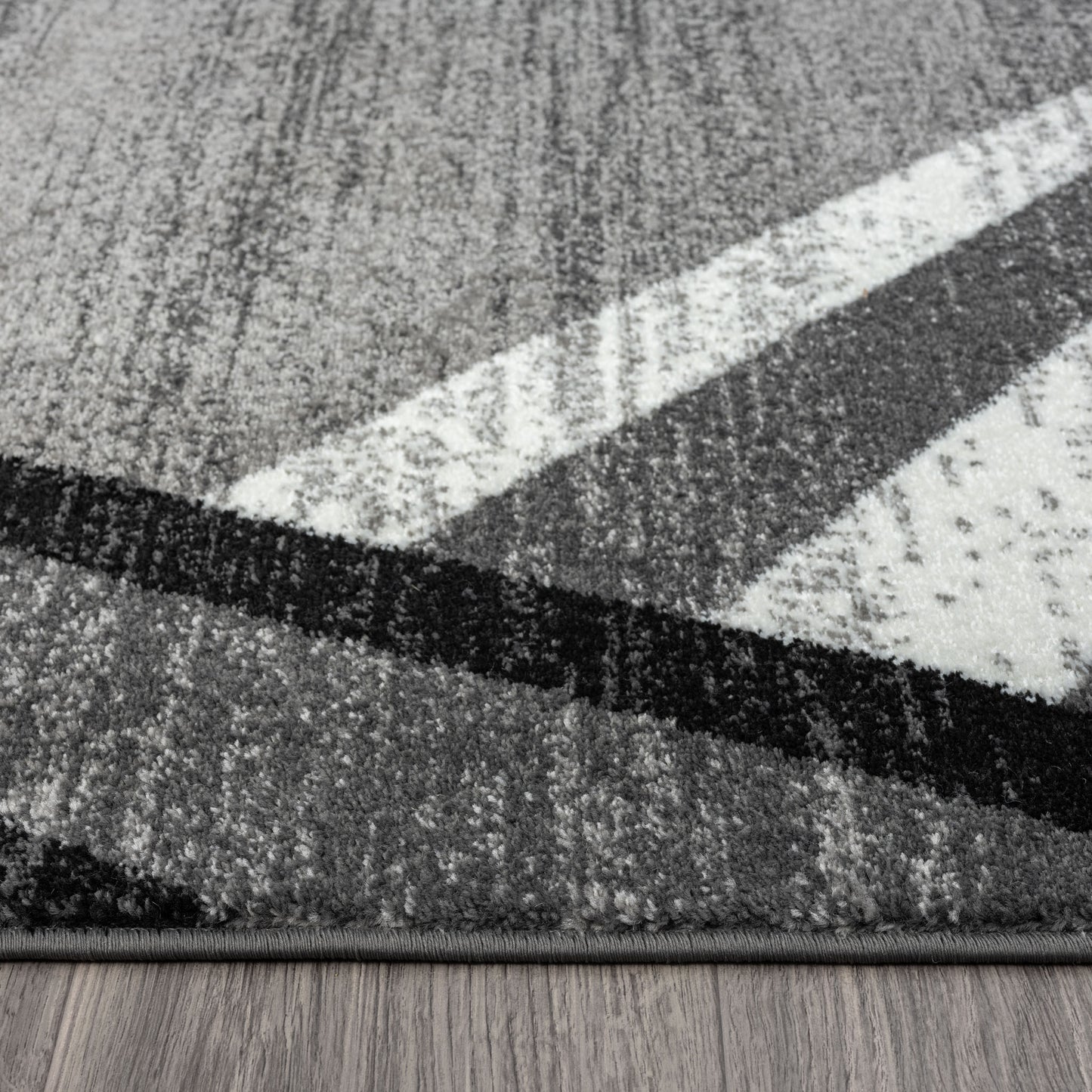 Adore Geometric Textural Rug - Grey - 240x240 - Home & Garden > Rugs > Floor Rugs