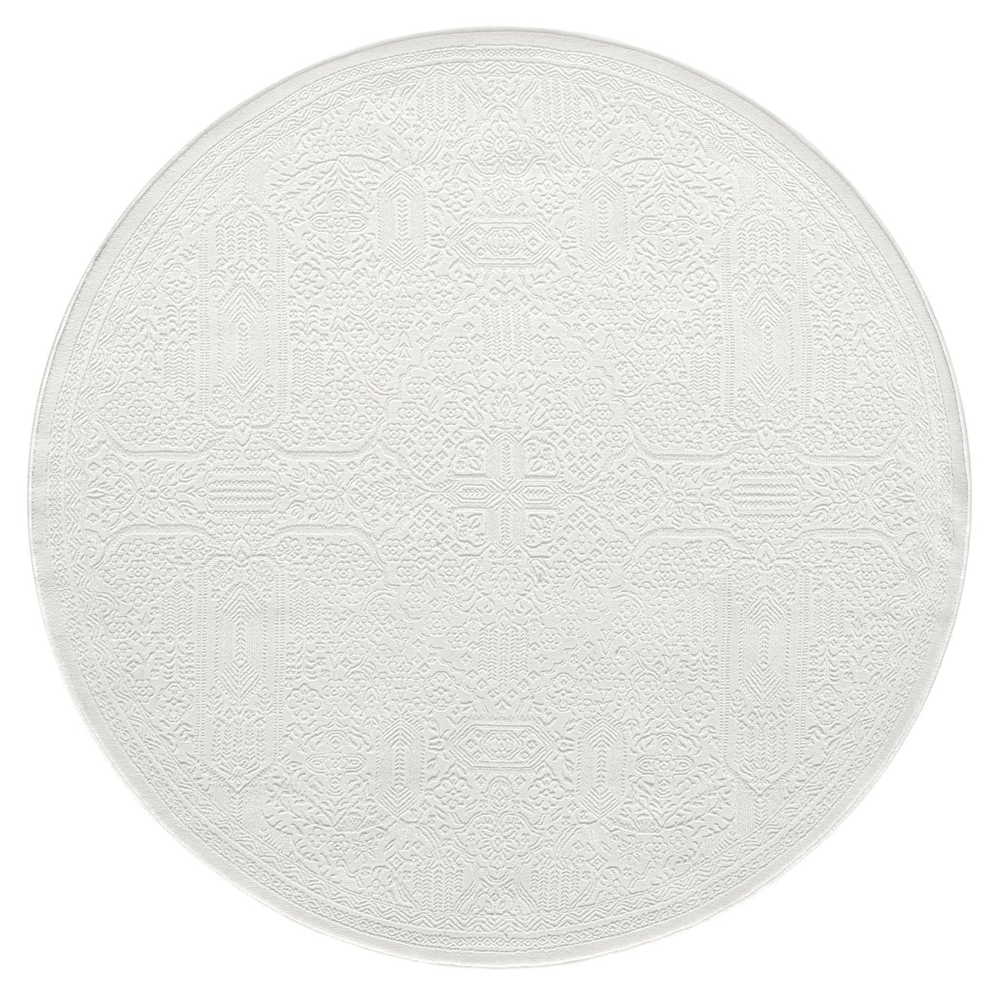 Grande Jacquard Rug - Ivory - 240x240 - Home & Garden > Rugs > Floor Rugs