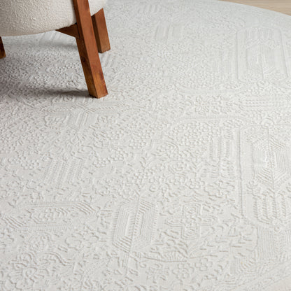 Grande Jacquard Rug - Ivory - 240x240 - Home & Garden > Rugs > Floor Rugs
