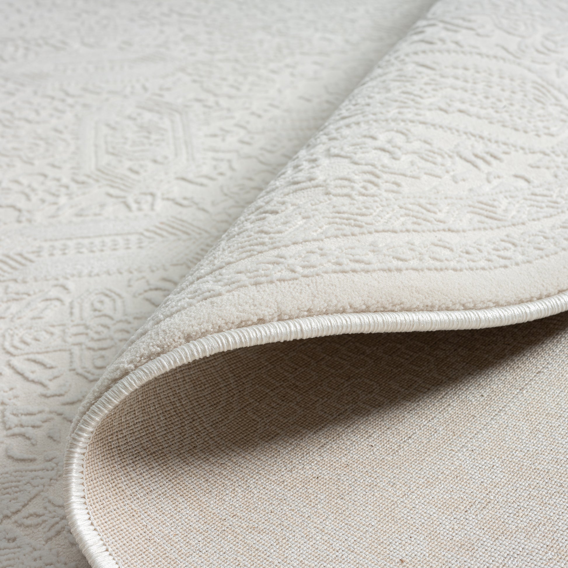 Grande Jacquard Rug - Ivory - 240x240 - Home & Garden > Rugs > Floor Rugs