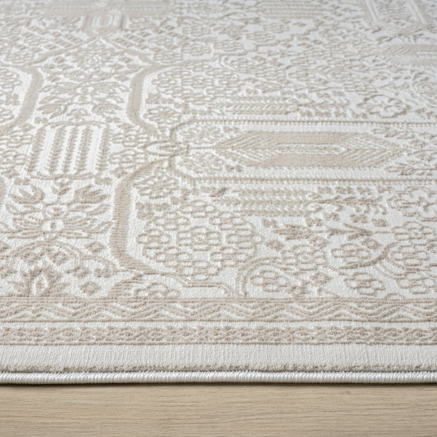 Grande Jacquard Rug - Sand - 240x330 - Home & Garden > Rugs > Floor Rugs