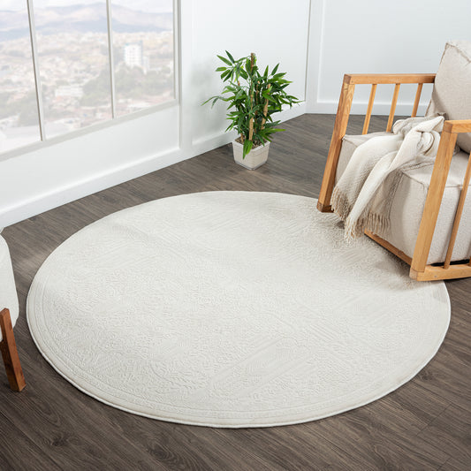 Grande Jacquard Rug - Ivory - 300x400 - Home & Garden > Rugs > Floor Rugs