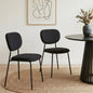 Charcoal Charm Armless Dining Chair Duo