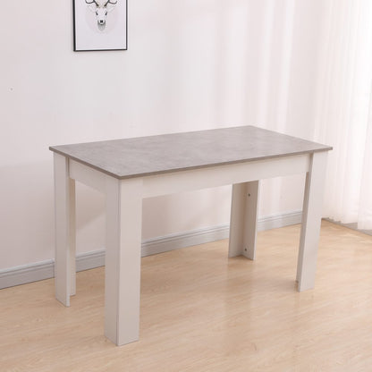 Dining Table Rectangular Wooden 120M-Grey&White - Furniture > Dining > Dining Tables