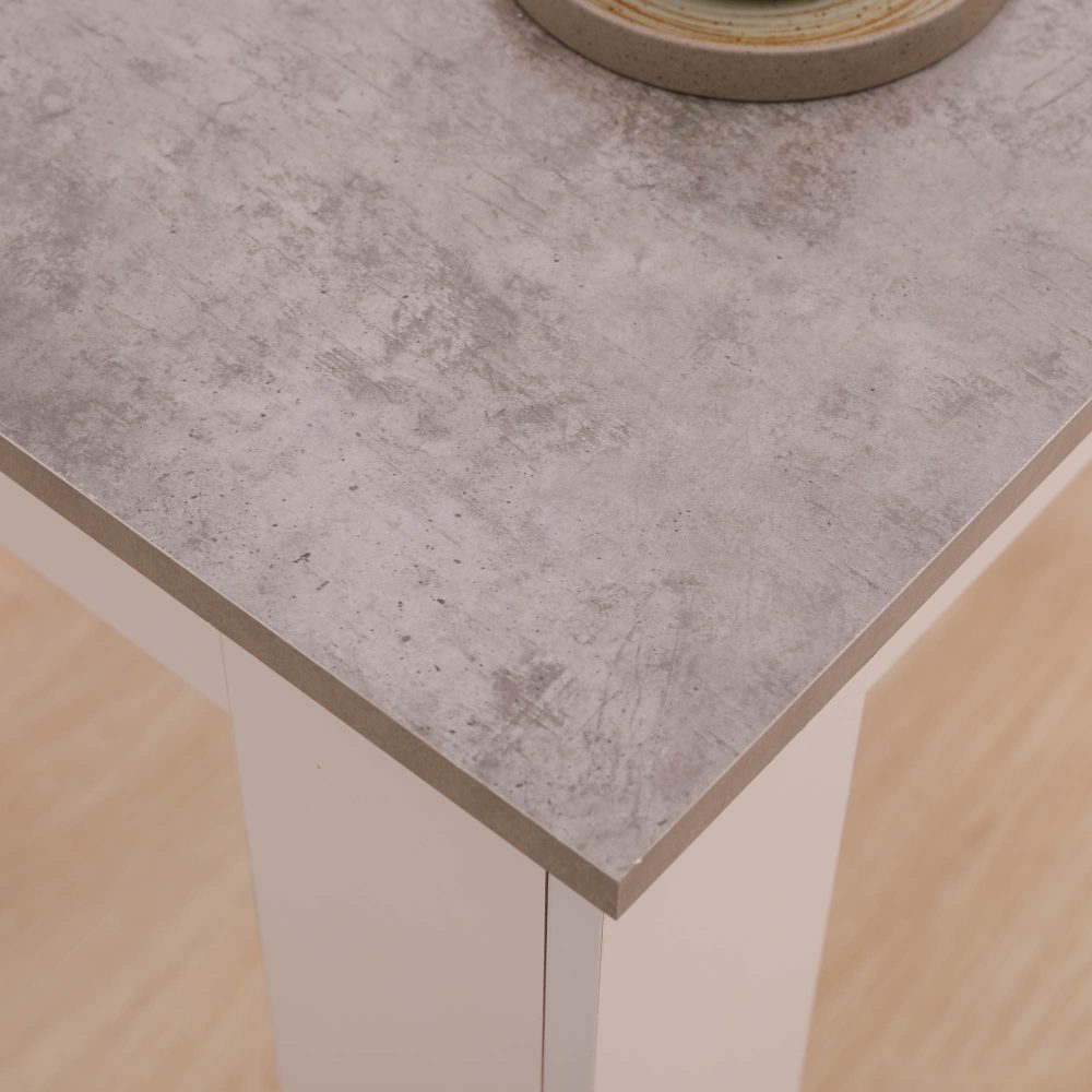 Dining Table Rectangular Wooden 120M-Grey&White - Furniture > Dining > Dining Tables