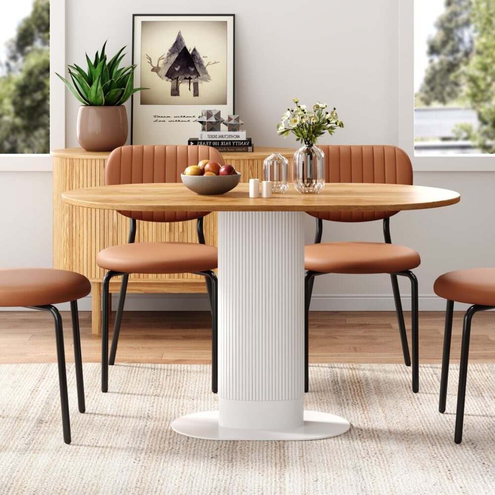 Clara Gather Round Oval Dining Table - Furniture > Dining > Dining Tables