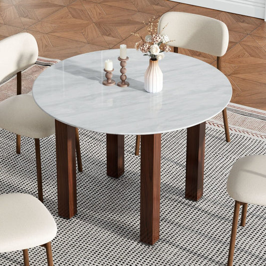 Willow Marble Round Dining Table