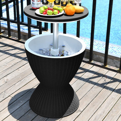 Garden Ice Cooler Table (Black) - Furniture > Outdoor > Outdoor Furniture Accessories