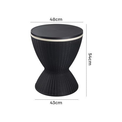 Garden Ice Cooler Table (Black) - Furniture > Outdoor > Outdoor Furniture Accessories