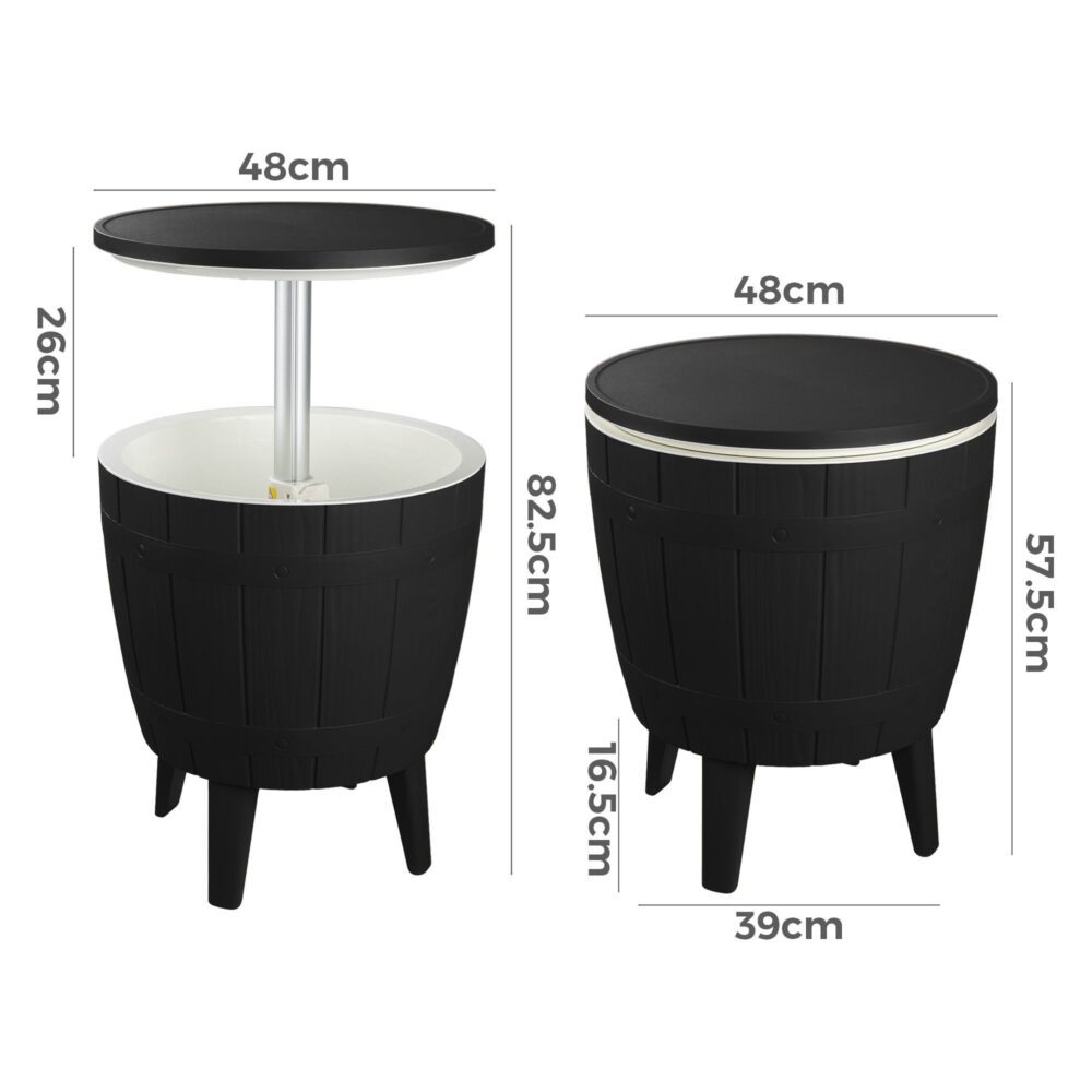 Black Ice Bucket Table - Furniture > Outdoor > Outdoor Furniture Accessories
