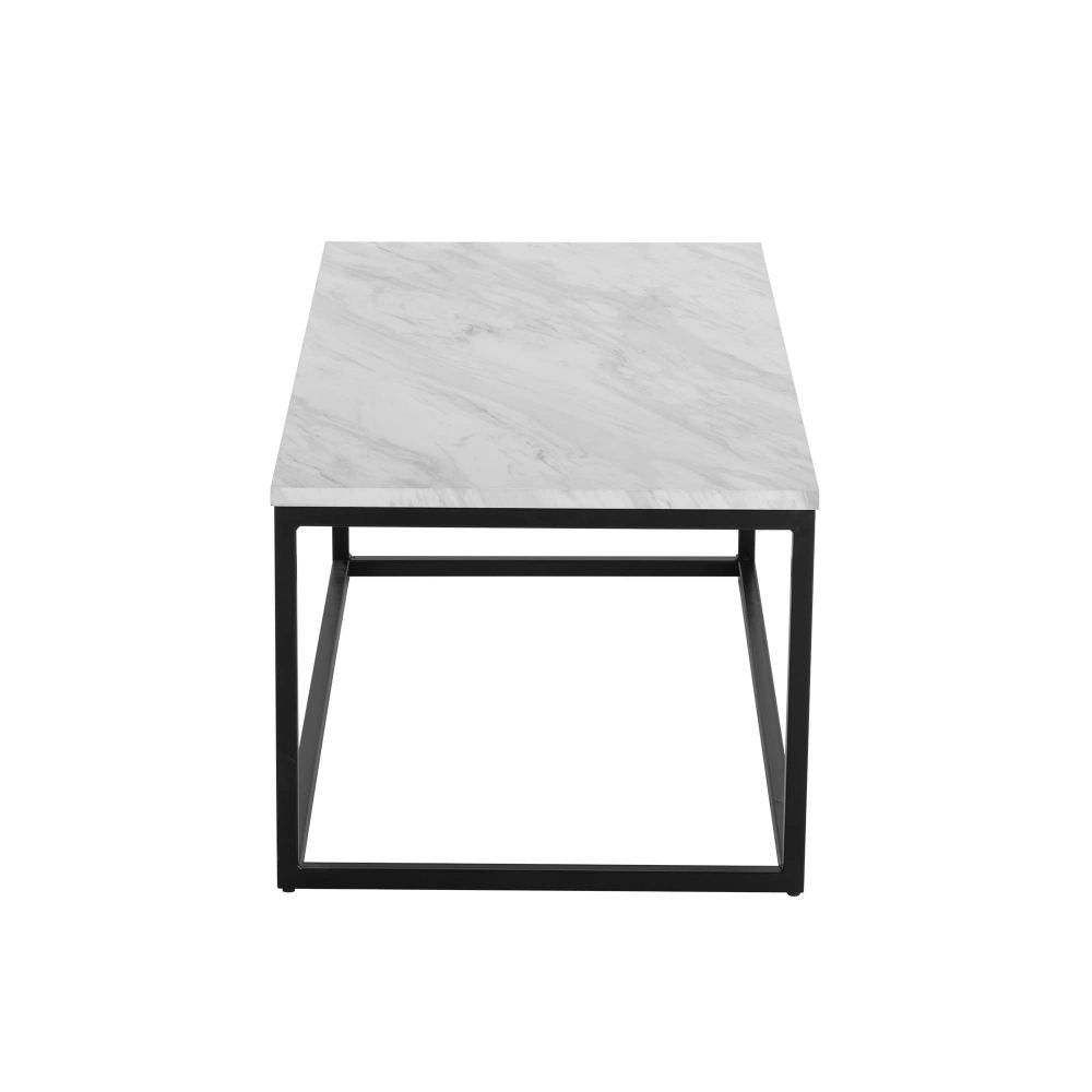 Industrial Style Marble Effect Rectangular Coffee Table - Furniture > Living Room > Coffee Tables
