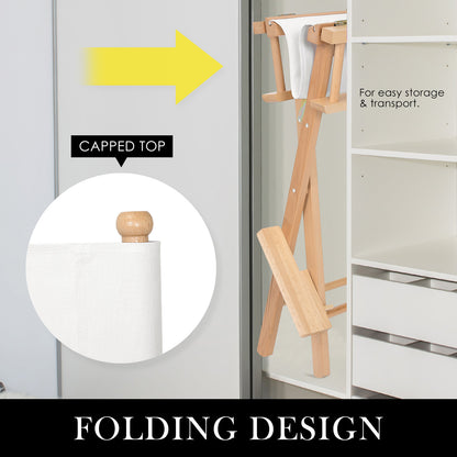 Director Movie Folding Tall Chair 76cm Beech WOOD HUMOR - Furniture > Bar Stools & Chairs > Table & Bar Stools