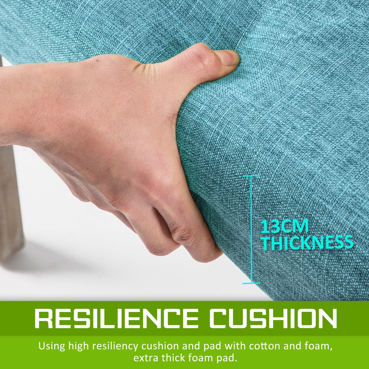 French Provincial Dining Chair Oak Leg AMOUR BLUE - Furniture > Dining > Kitchen & Dining Chairs