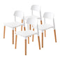 4X Retro Belloch Stackable Dining Cafe Chair WHITE - Furniture > Dining > Kitchen & Dining Chairs