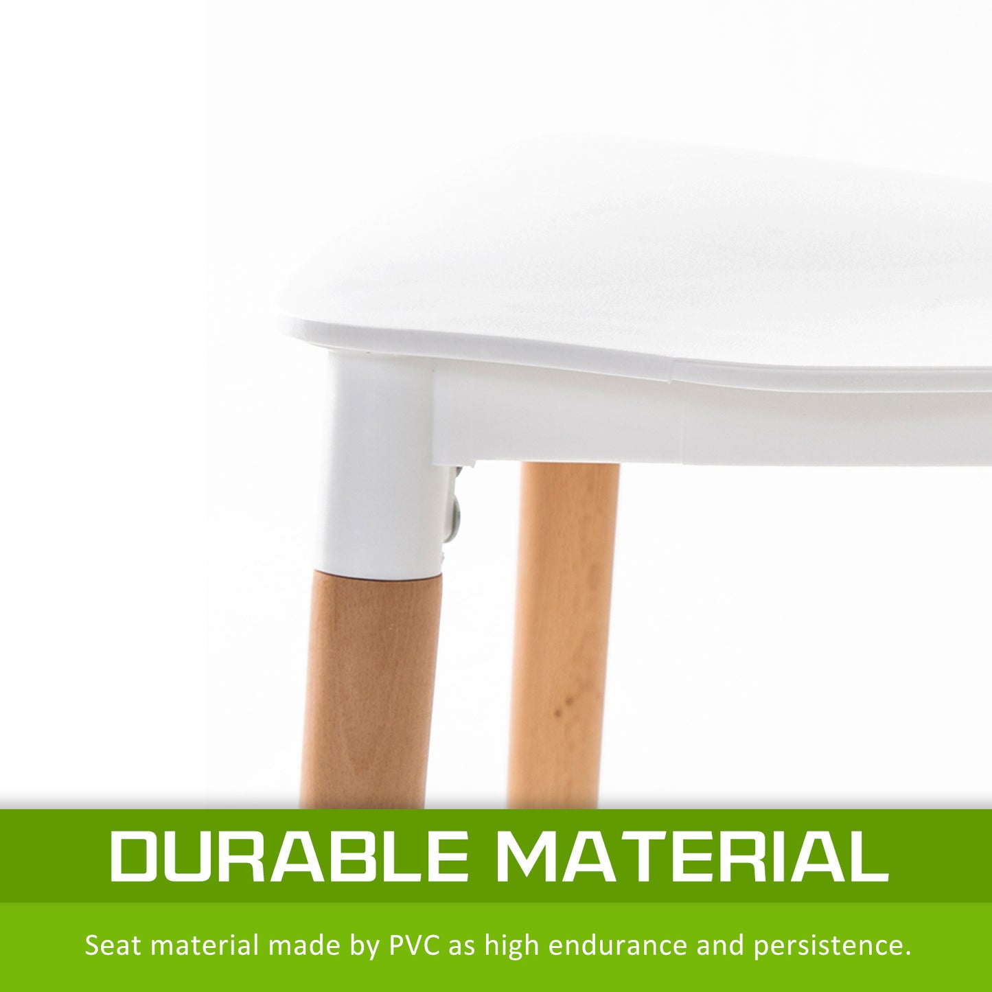 4X Retro Belloch Stackable Dining Cafe Chair WHITE - Furniture > Dining > Kitchen & Dining Chairs