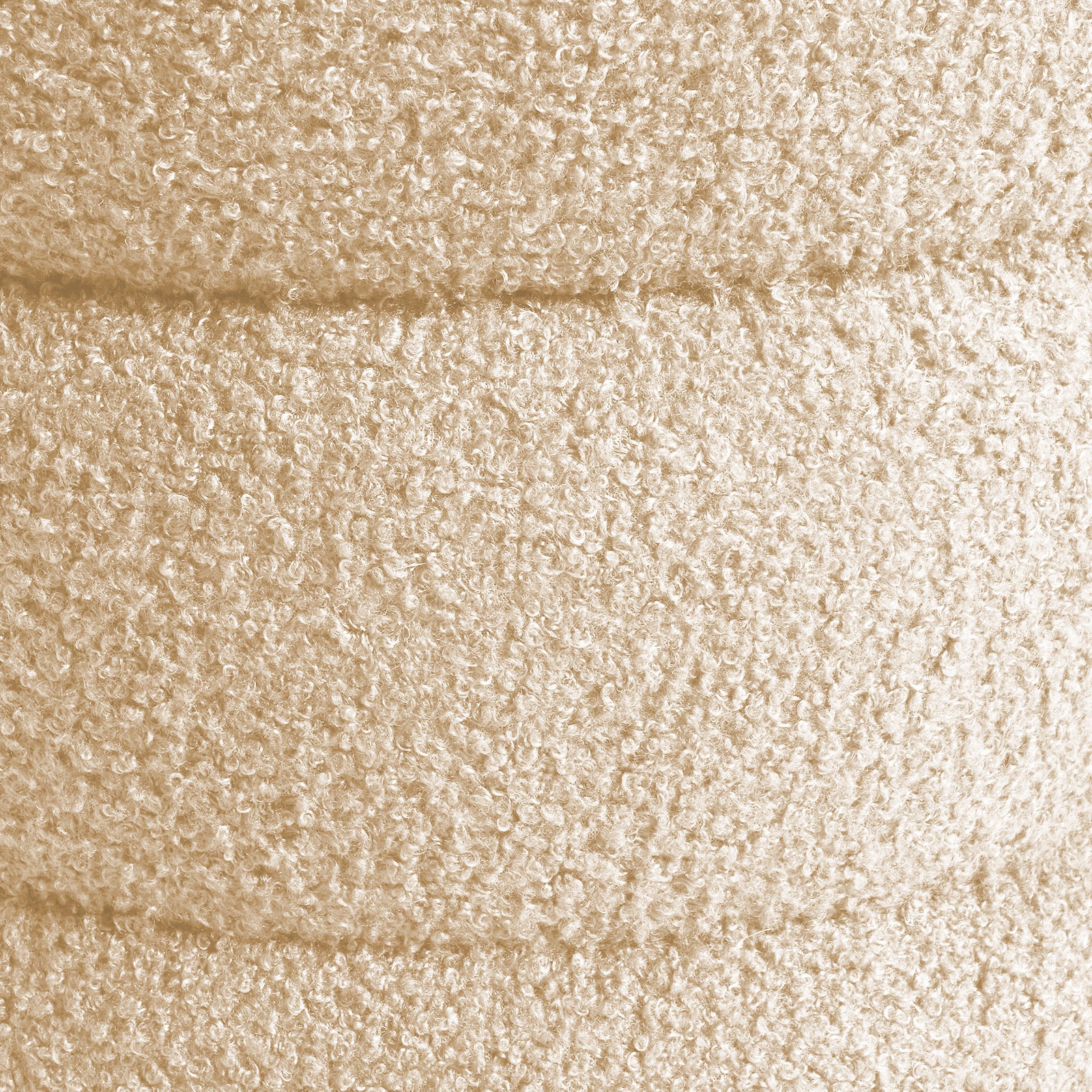 Round Stacked Ottoman Stool Teddy Fleece Fabric Foot Rest 38cm BEIGE - Furniture > Living Room > Ottomans & Footstools