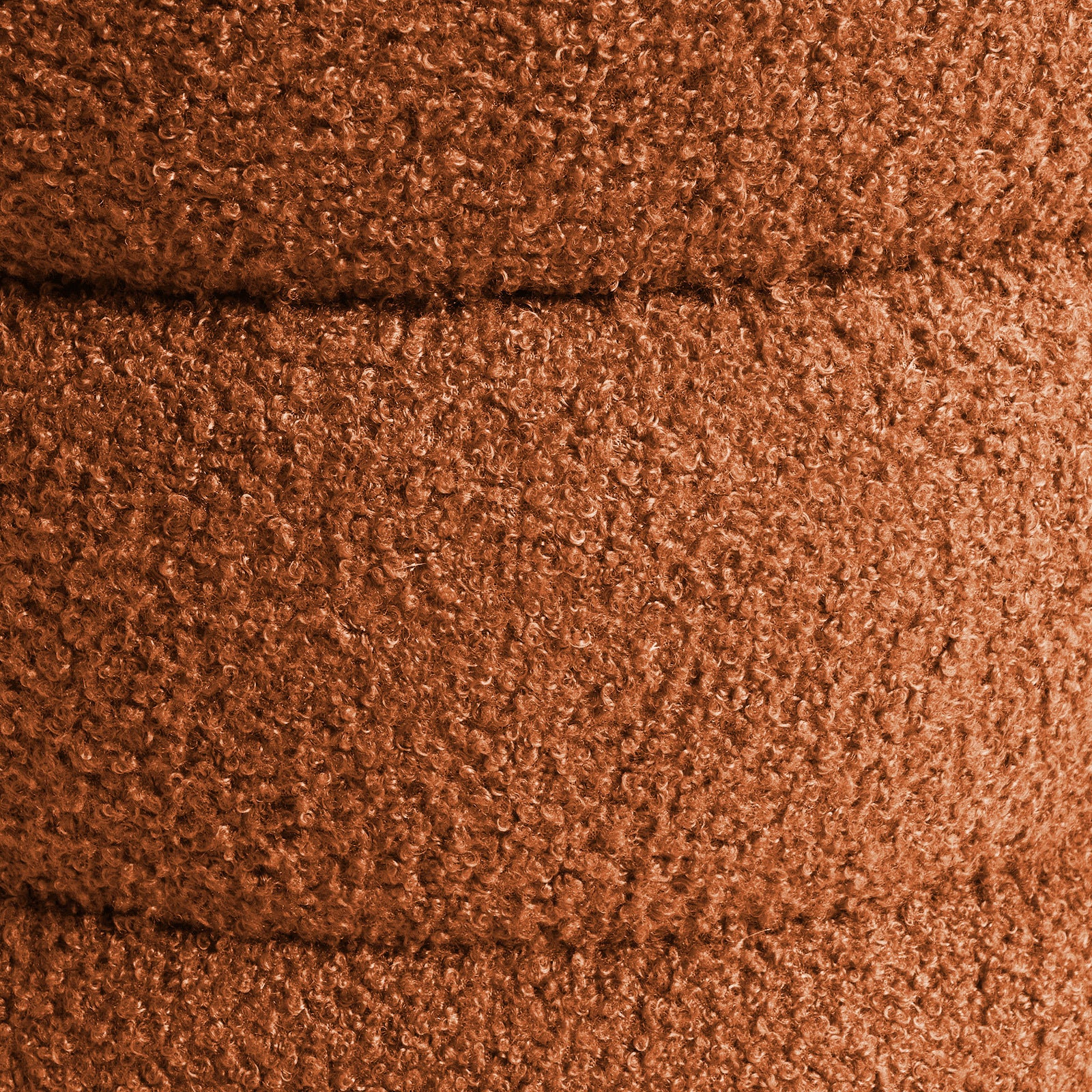 Round Stacked Ottoman Stool Teddy Fleece Fabric Foot Rest 38cm ORANGE - Furniture > Living Room > Ottomans & Footstools